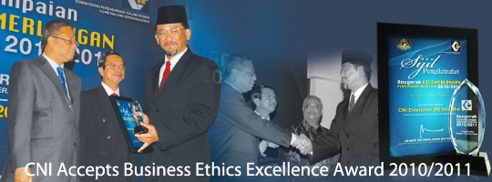 CNI Accepts Business Ethics Excellence Award 2010/2011